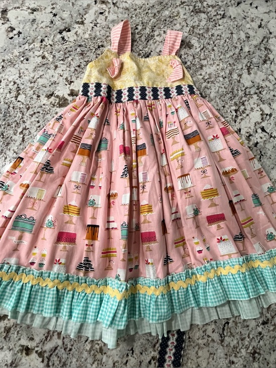 Matilda Jane Other - Matilda Jane platinum
Pink Cake-Print Dress with Mint Trim